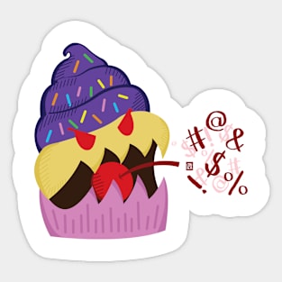 Cupcake Monster Sticker